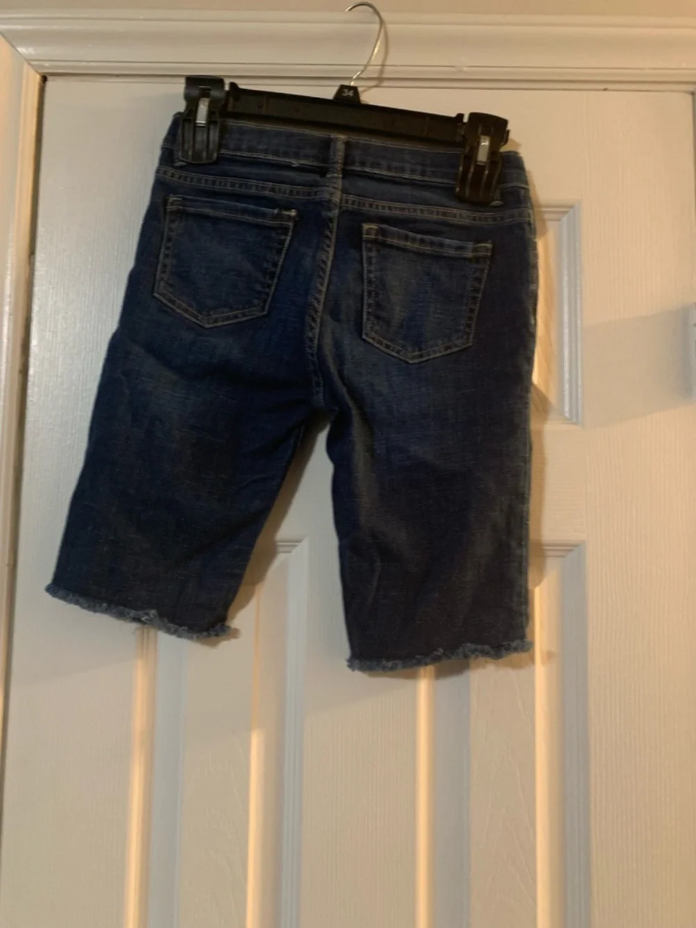 The Children's Place Dark Blue Distressed Denim Bermuda Shorts